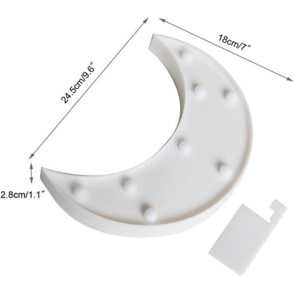 Decorative LED Crescent Moon Marquee Sign - Moon Marquee Letters LED - Picture 7 of 8